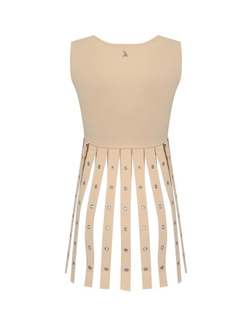 Top in maglia di misto viscosa con frange Patrizia Pepe | 8K0413 K324W409